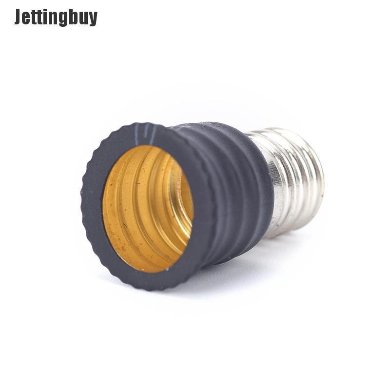 Jettingbuy 2 Chiếc/10 Chiếc Bộ Chuyển Đổi Bóng Đèn E12 Sang E14 Màu Đen Giá Đỡ Đèn LED Ổ Cắm Chuyển Đổi Đèn