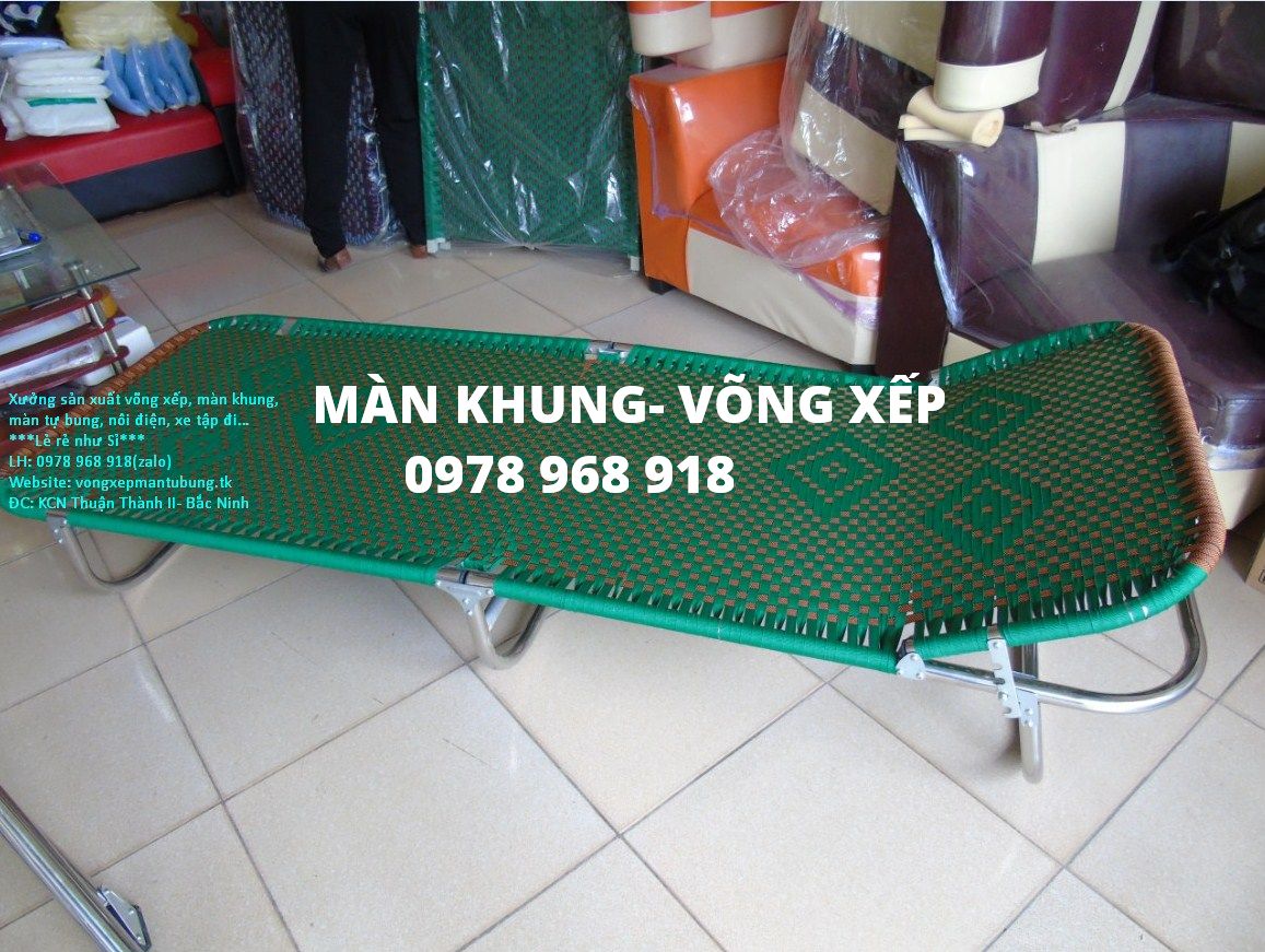 Giường Gấp Khung Inox 100% (Bảo Hành 6 Tháng)