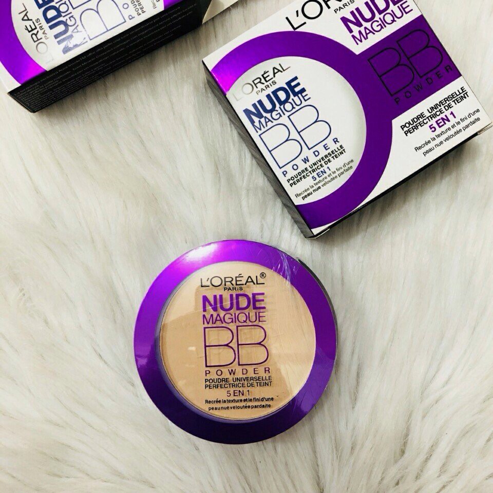 [HCM]PHẤN NÉN 2 TẦNG LOREAL VIỀN TÍM CÓ KÈM BÔNG PHẤN MỊN