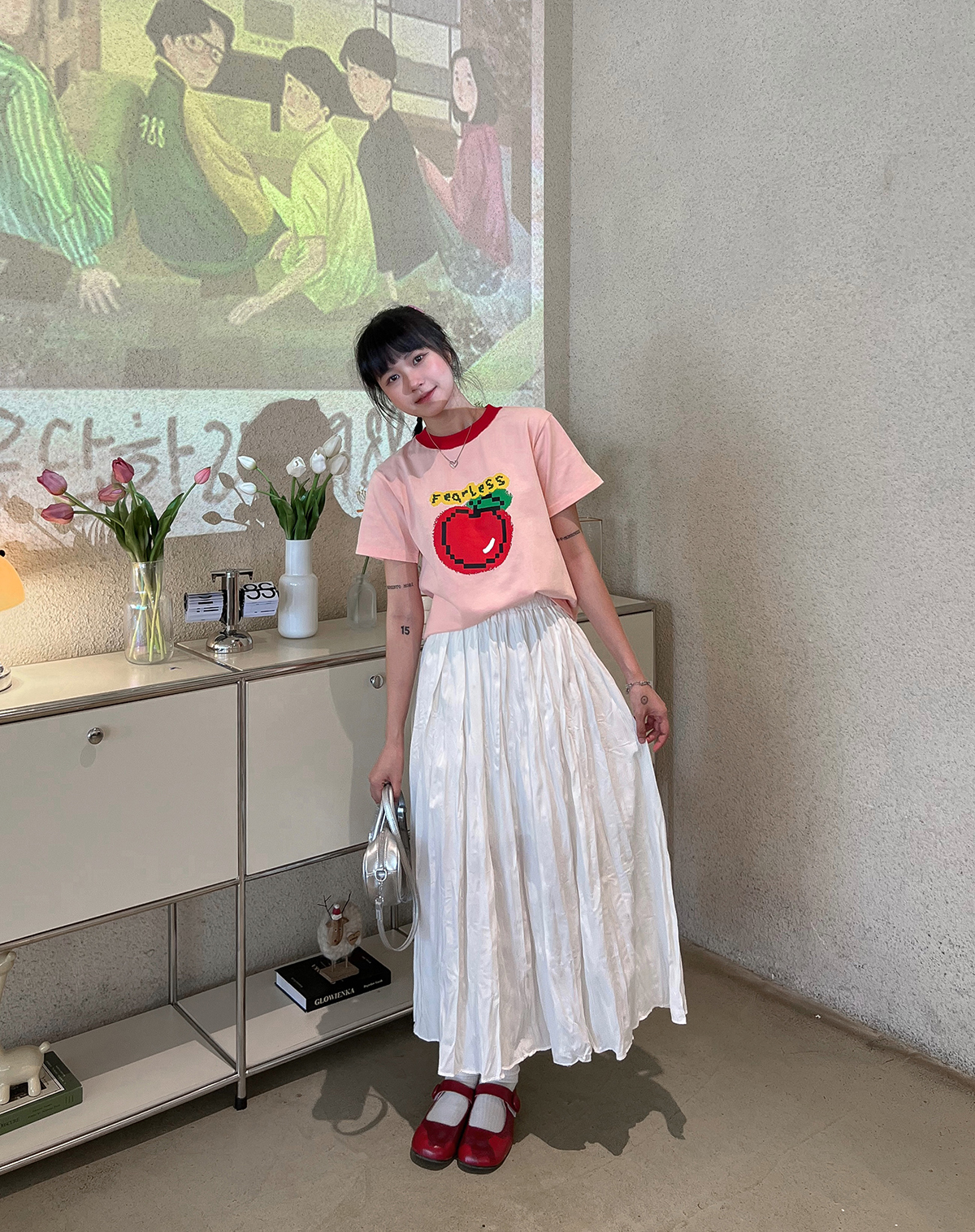 Áo thun baby tee FEARLESS apple