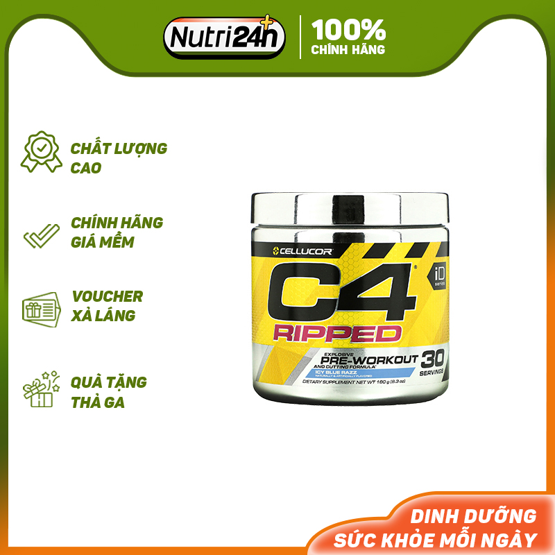 Tăng sức mạnh sức bền tập trung tỉnh táo trong khi tập luyện pre workout c4 original từ mỹ