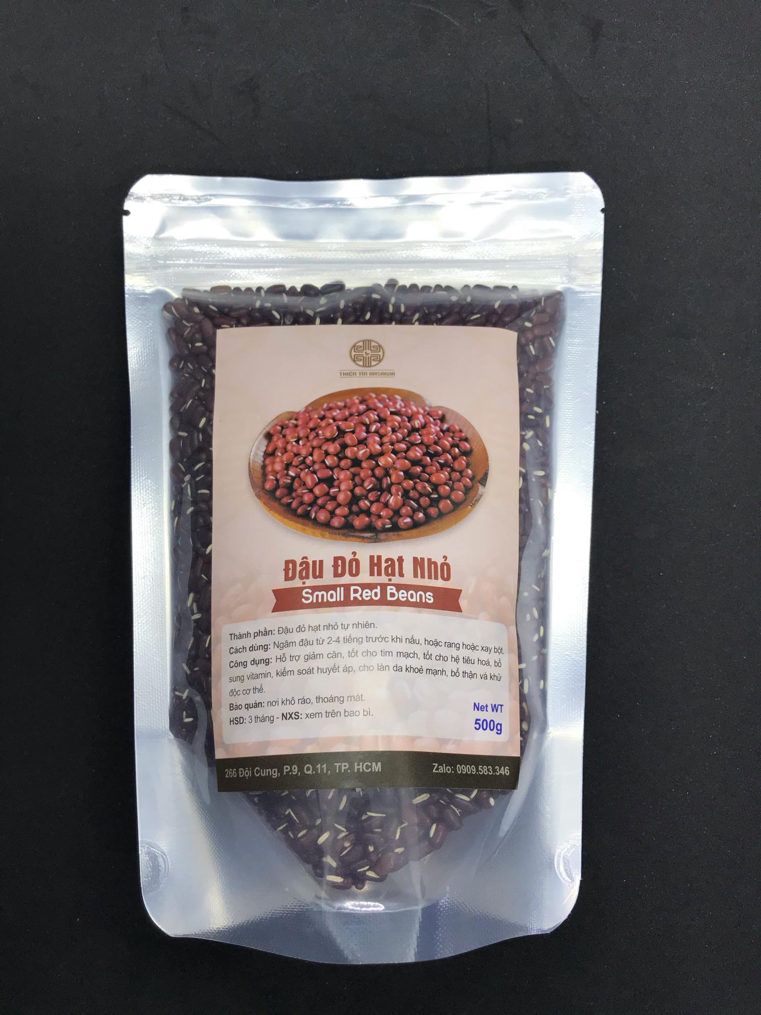 Đậu đỏ hạt nhỏ 500g ( xích tiểu đậu chưa rang )
