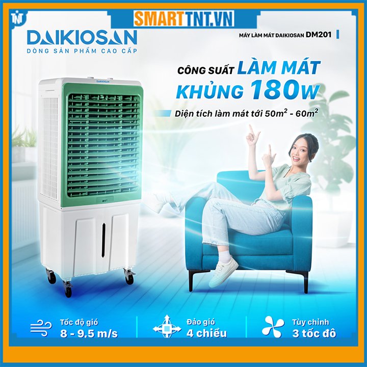 (Hàng mới 100%) Máy làm mát Daikiosan DM201 cao cấp chính hãng