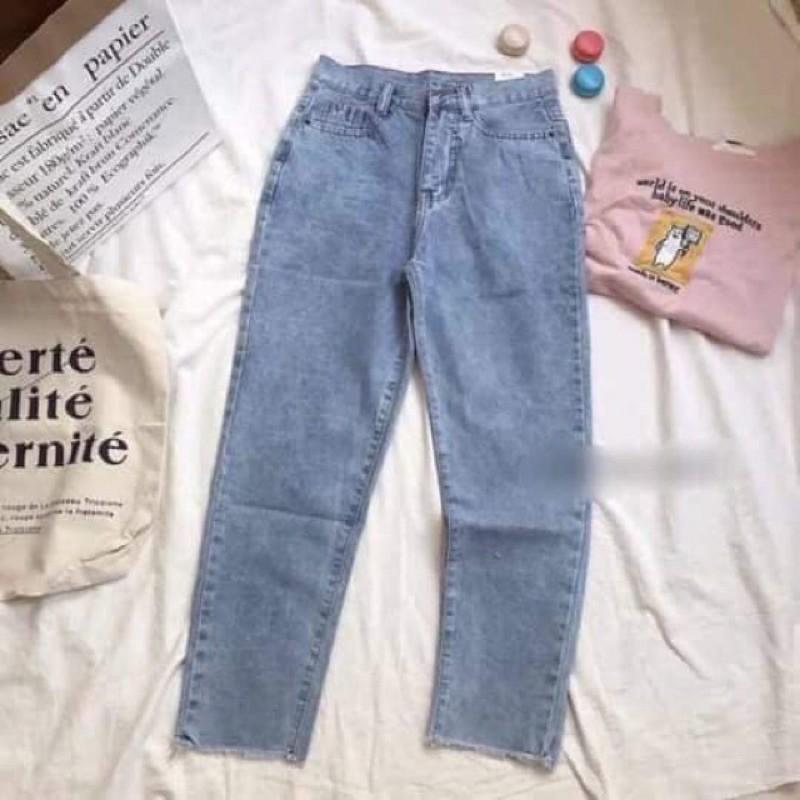 quần baggy bò rua gấu xanh