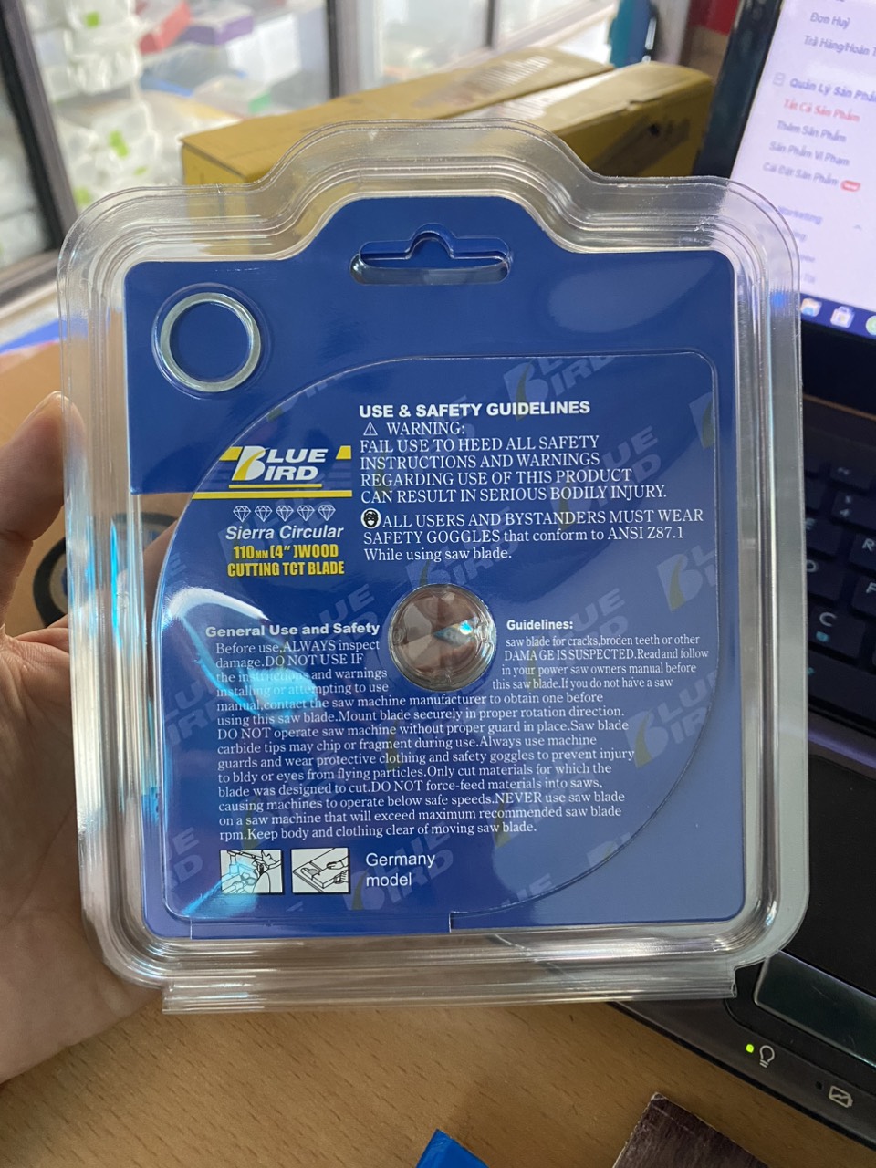 Lưỡi cắt gỗ 2 chiều Blue Bird 110 Loai j tốt