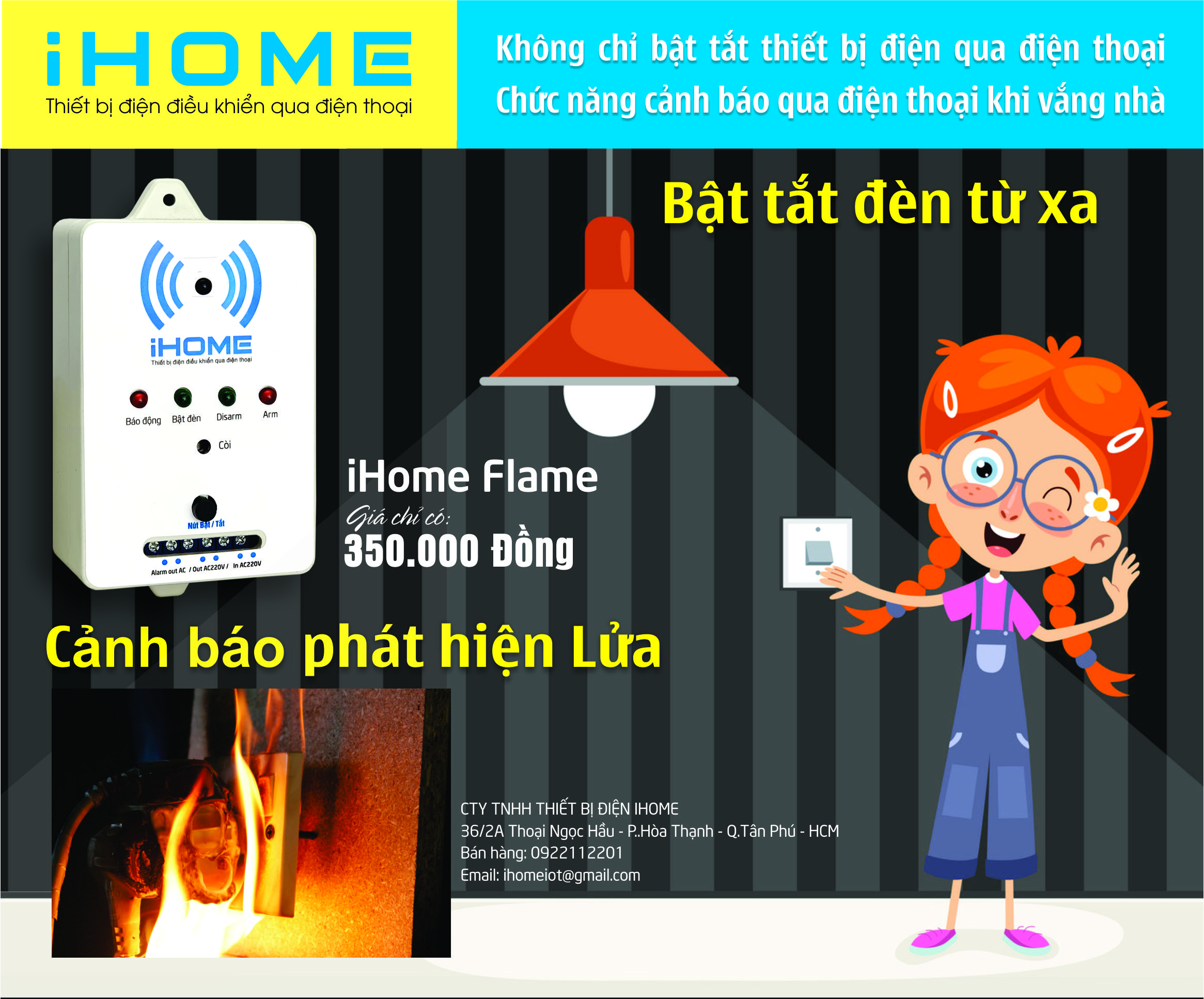 Công tắc thông minh iHome Flame