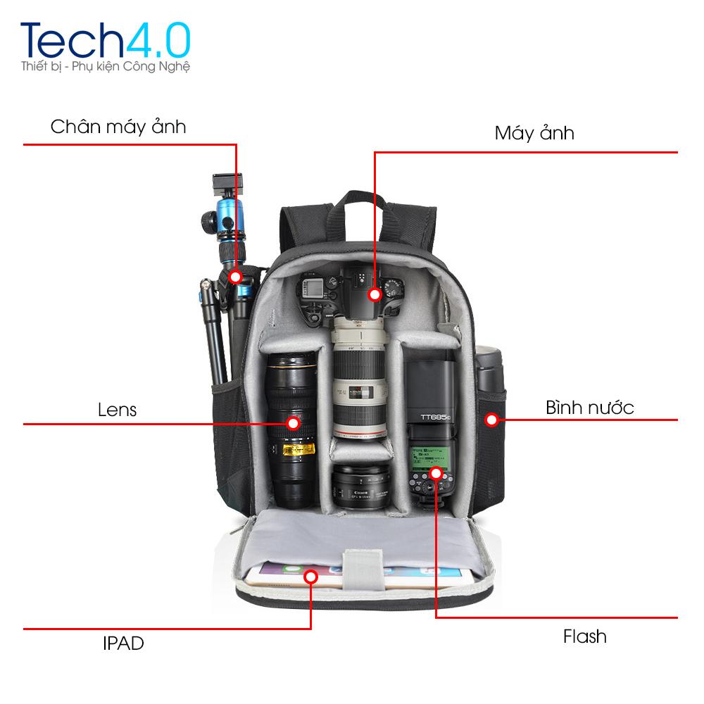 Balo máy ảnh DSLR Caden chống thấm nước