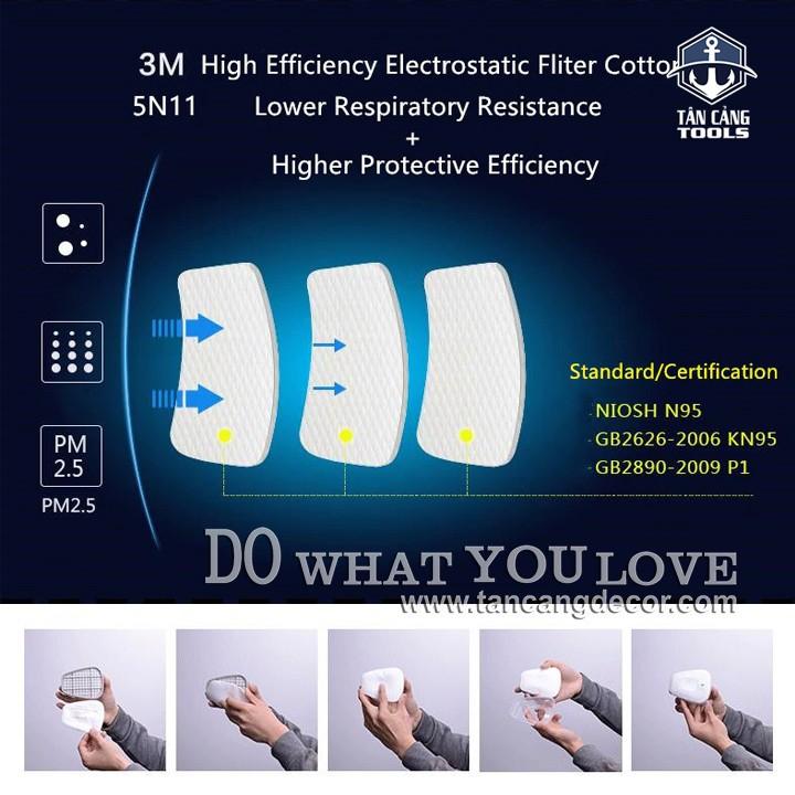 Mặt nạ phòng độc 3 M 7502 Kèm 10 Bông Lọc