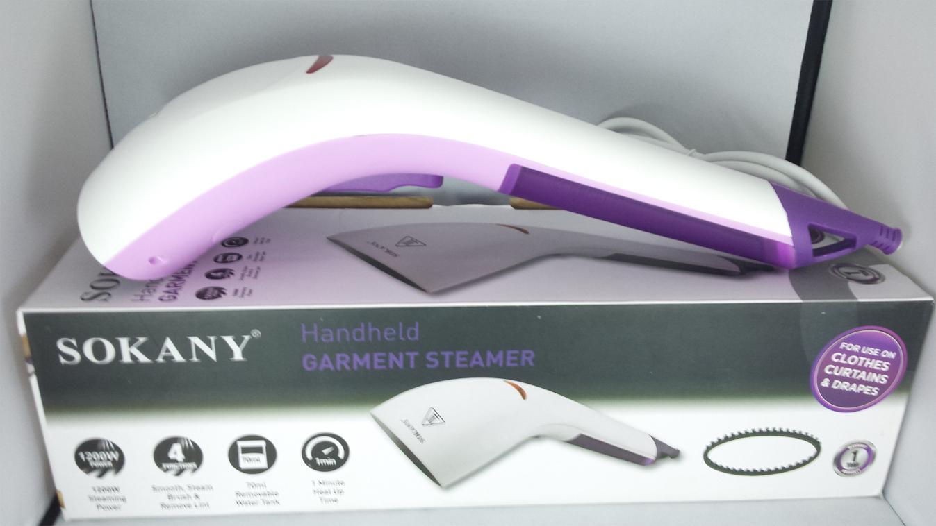 Bàn ủi Bàn là hơi nước cầm tay cao cấp Sokany YG 868 bảo hành 12 tháng , Bàn ủi hơi nước cầm tay cao câp Sokany (trắng phối tím)  , Bàn Ủi Hơi Nước Cầm tay Cao Cấp Sokany YG-868B