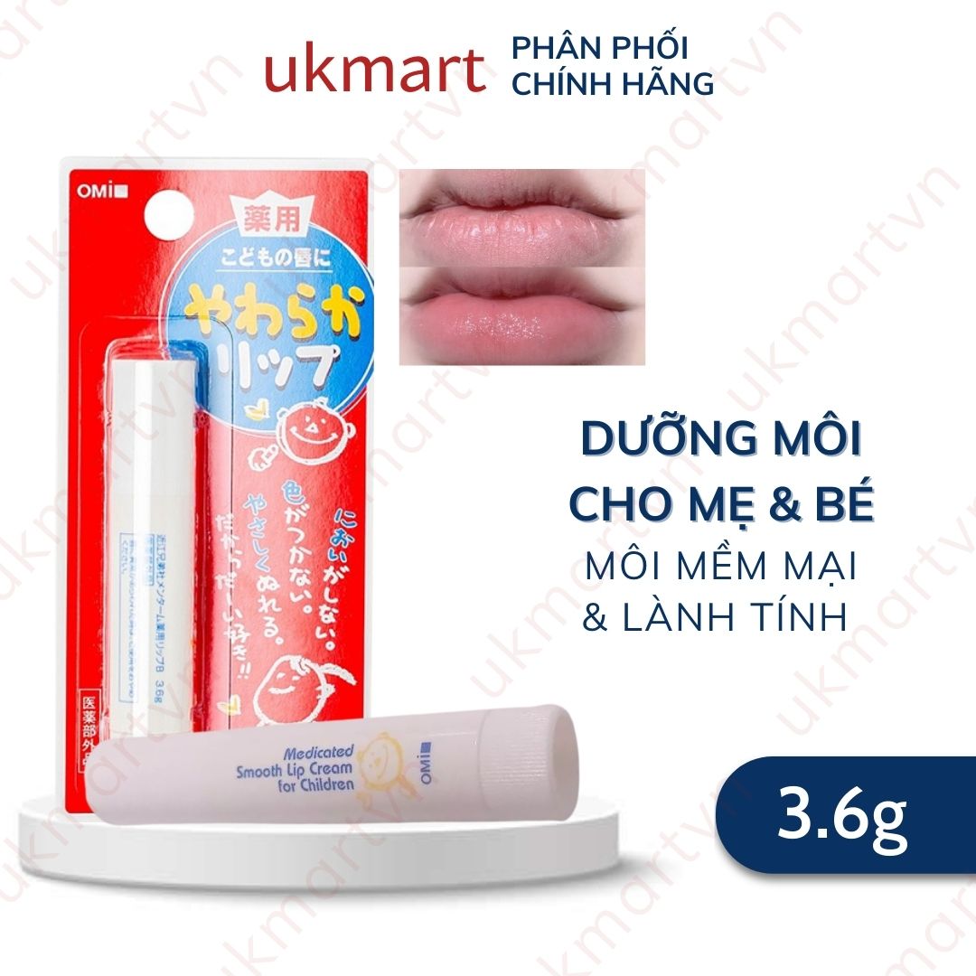 Son dưỡng môi omi menturm chống môi khô nứt nẻ 4g nhật bản