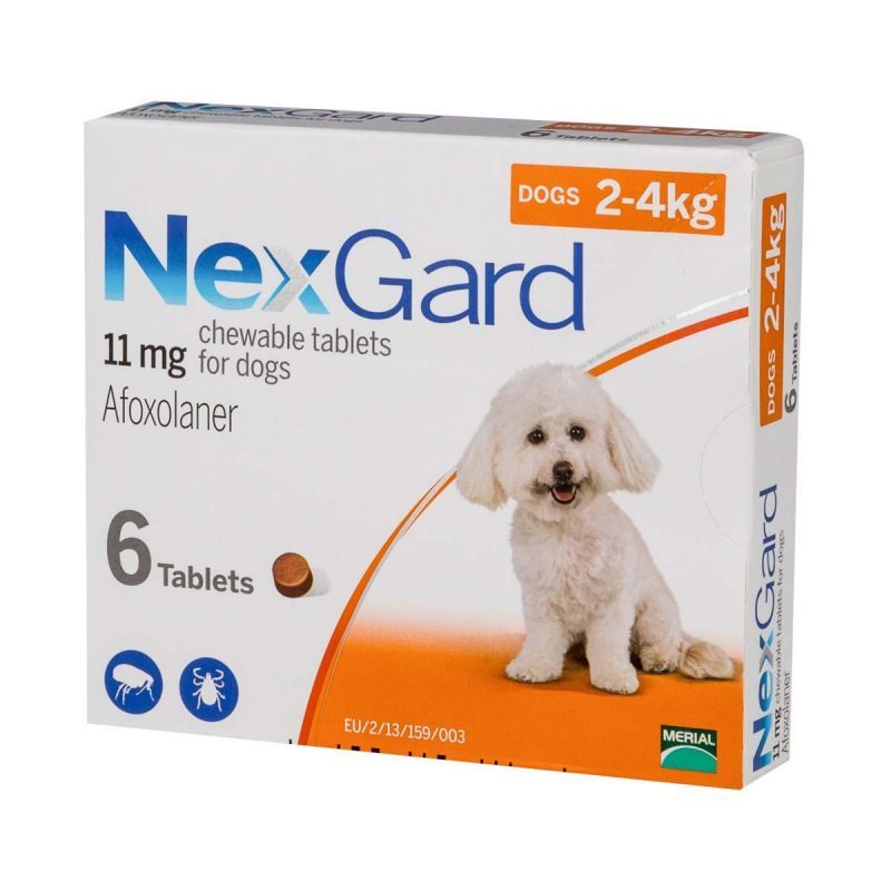 1 viên NexGard giúp loại bỏ ghẻ, ve, rận, bọ chét cho chó từ 2-4kg