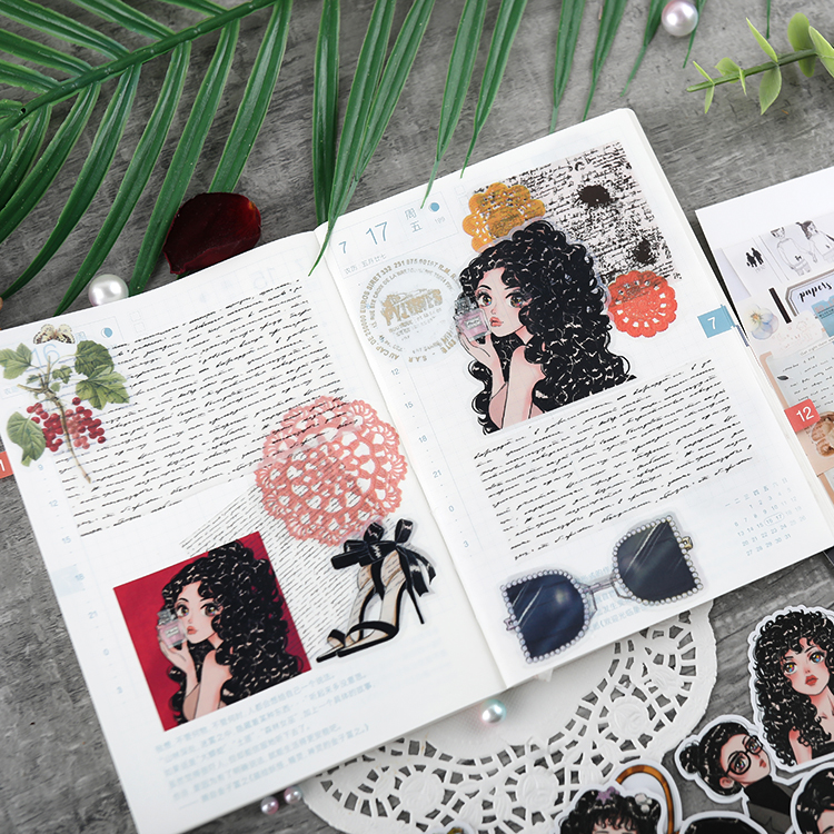 [HCM]Set sticker cô gái cá tính (Hàng có sẵn)