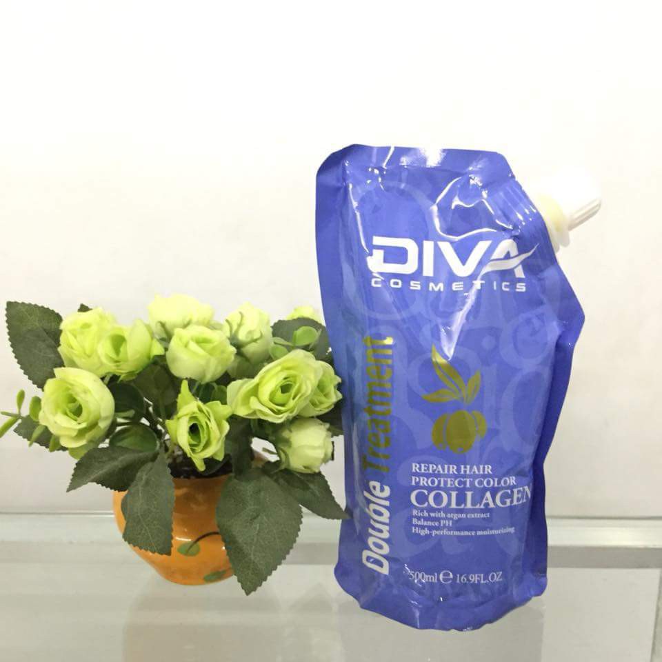 DẦU HẤP PHỤC HỒI COLLAGEN DIVA 500ml kem ủ hấp tóc diva