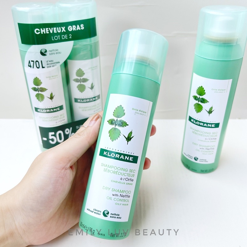 (Mẫu mới) Dầu gội khô Klorane 150ml