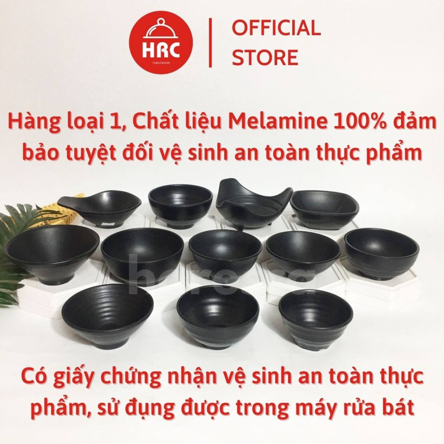 Bát cơm, chén cơm nhựa melamine đen nhám, kiểu Hàn Quốc Nhật Bản
