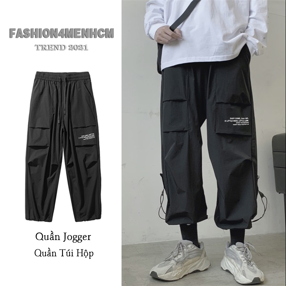 Quần Jogger Quần Túi Hộp Nam Chất Thun PC Cao Cấp Dây Rút Bo Ống Mặc 2 Kiểu Năng Động Hot Trend Năm 20243 4MENHCM JOGGER NAM 9000081