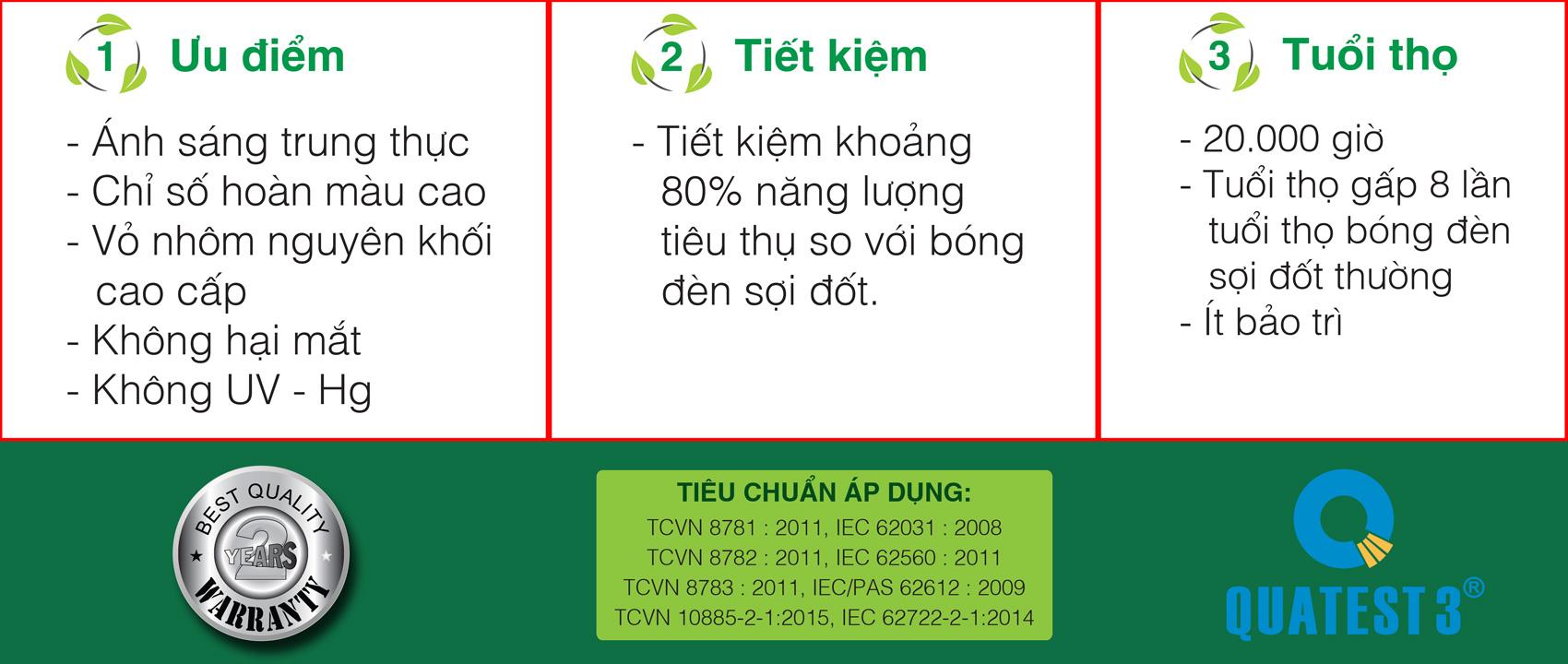 Lucky Led - Bóng Đèn Trụ 46W Ánh Sáng Trắng