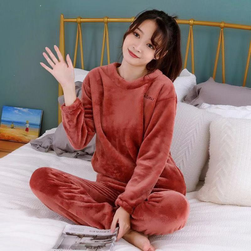 Bộ đồ cho mẹ và bé chất lông cừu siêu ấm - Q49482