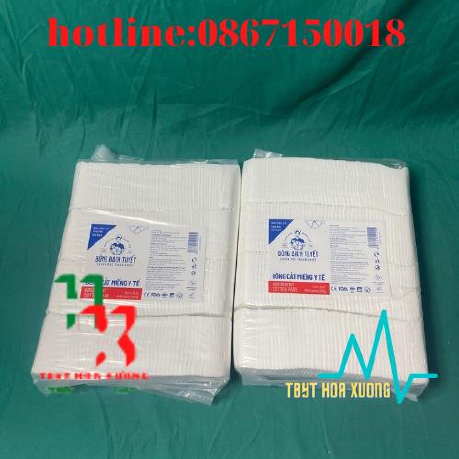 Bông Y Tế Bạch Tuyết Cắt Sẵn [7x7,10x10cm]