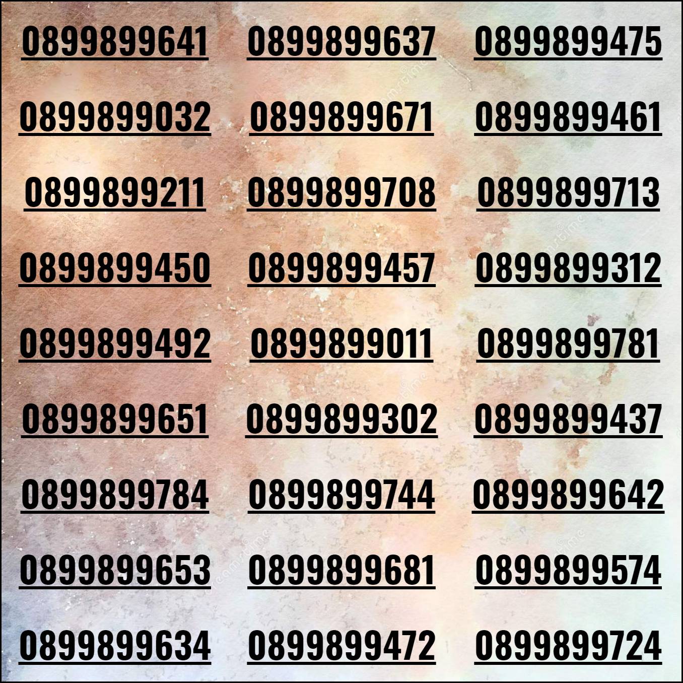 Sim đẹp phong thủy lặp đôi 3 số 899 và tứ quý 7