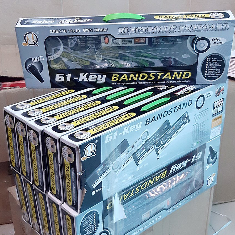 Đàn Piano điện tử 61 phím bấm kèm mic cho Bé - Kalpen