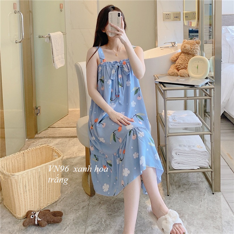 Váy Lanh Hai Dây Mặc Nhà VN96
