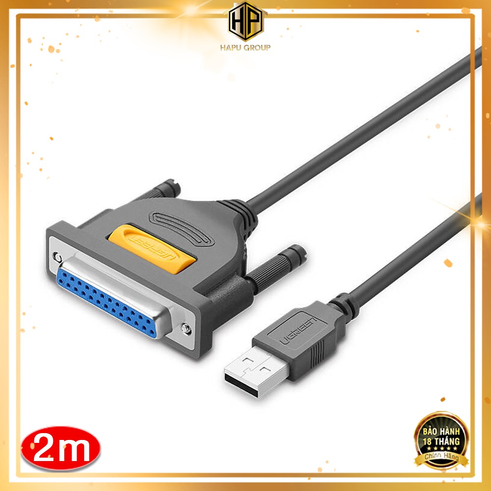 Ugreen 20224 - cáp máy in usb to db25 parallel ieee 1284 chính hãng - hapugroup