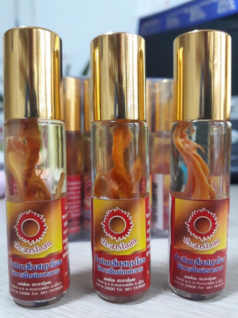 Combo 12 Dầu Nhân Sâm đỏ Green Herb Thái Lan
