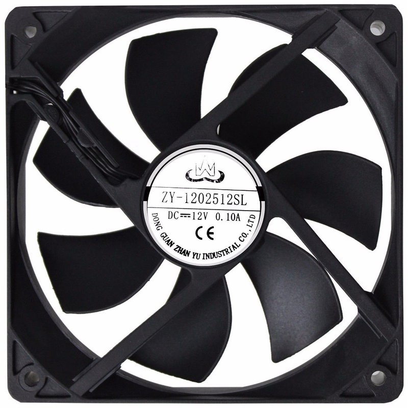 QUẠT THÙNG MÁY 12CM NGUỒN 12V (FAN CASE)