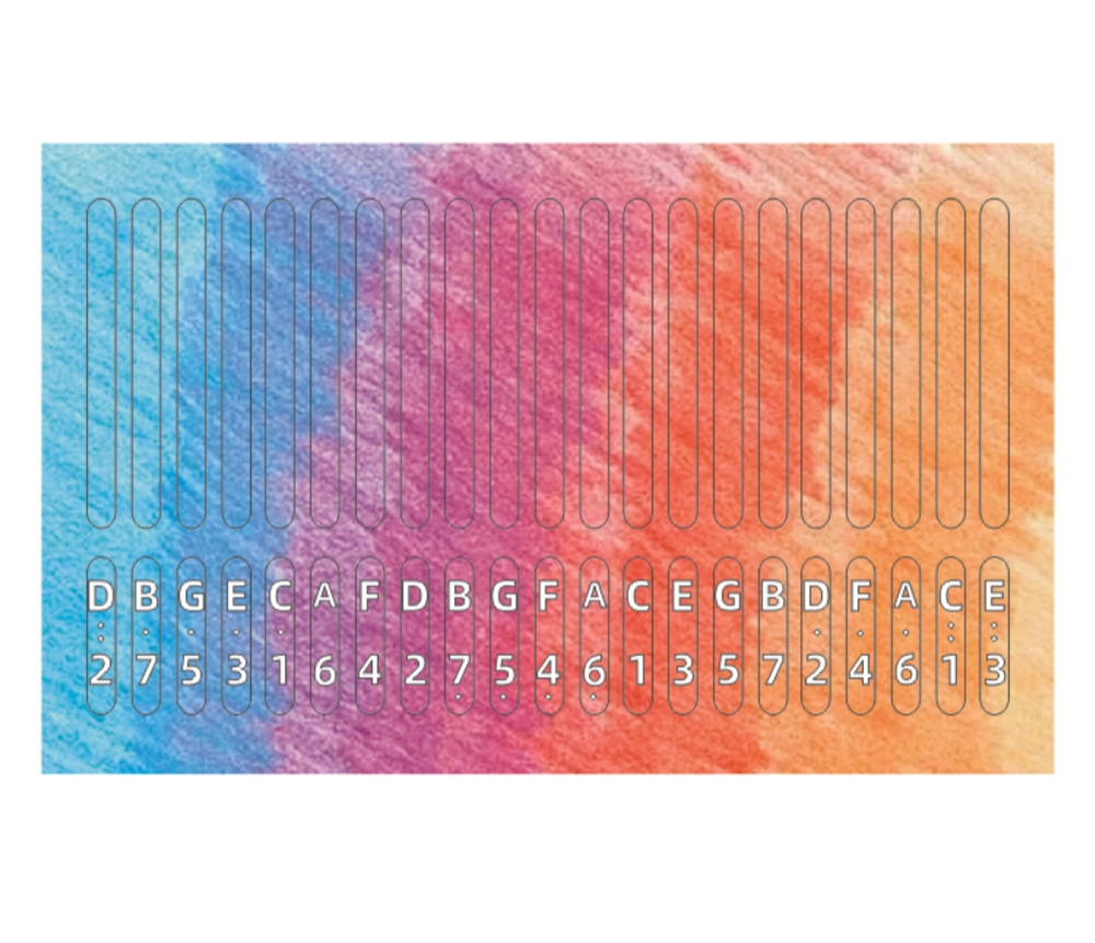 (Dán Phím kalimba 21keys ) sticker dán đàn kalimba 21 phím rẻ đẹp
