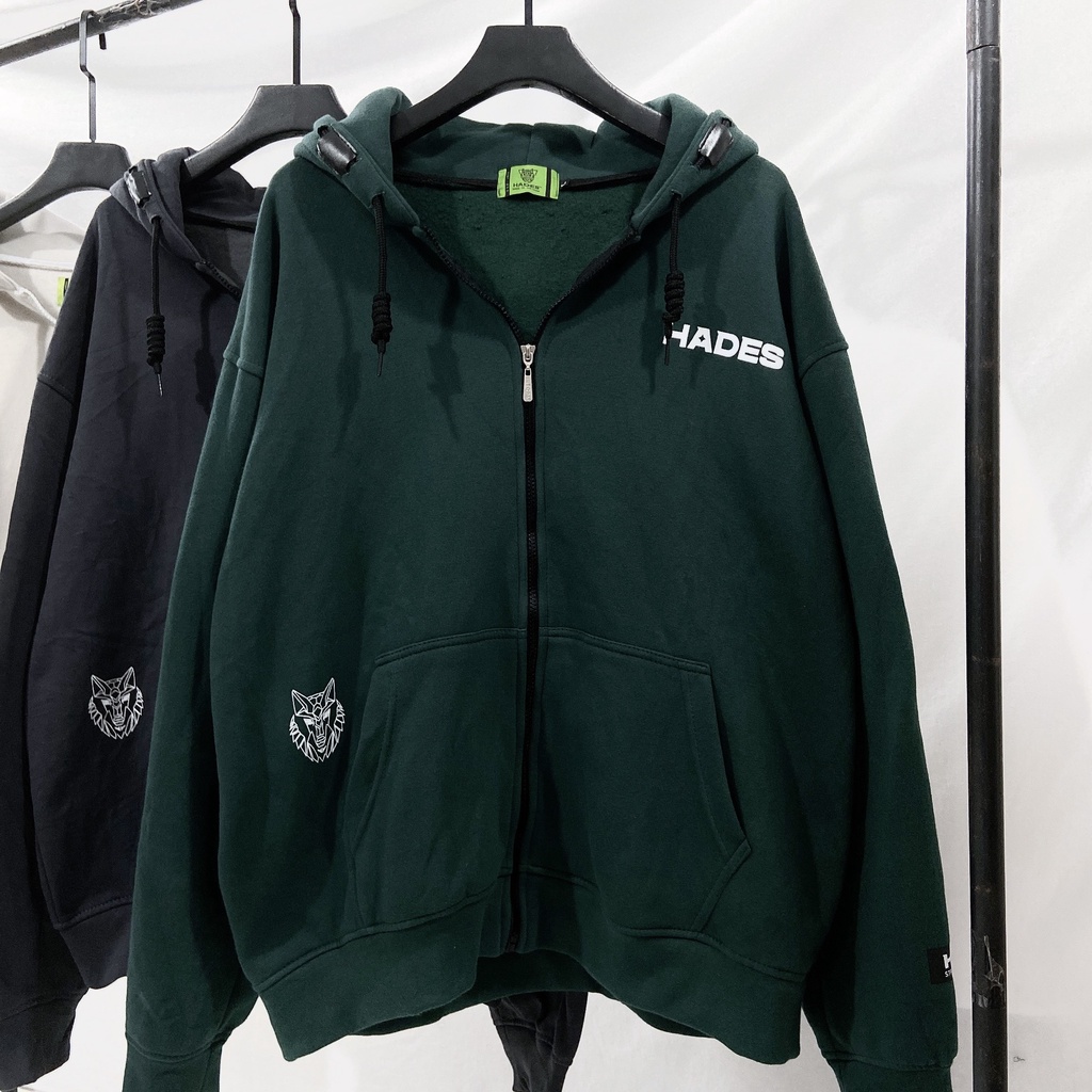 Hoodie zip Unisex Mặt vuông
