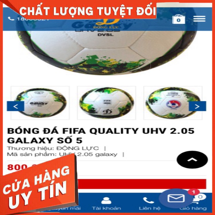 Quả bóng đá Động Lực UHV galaxy 2.05 (màu xanh-trắng)