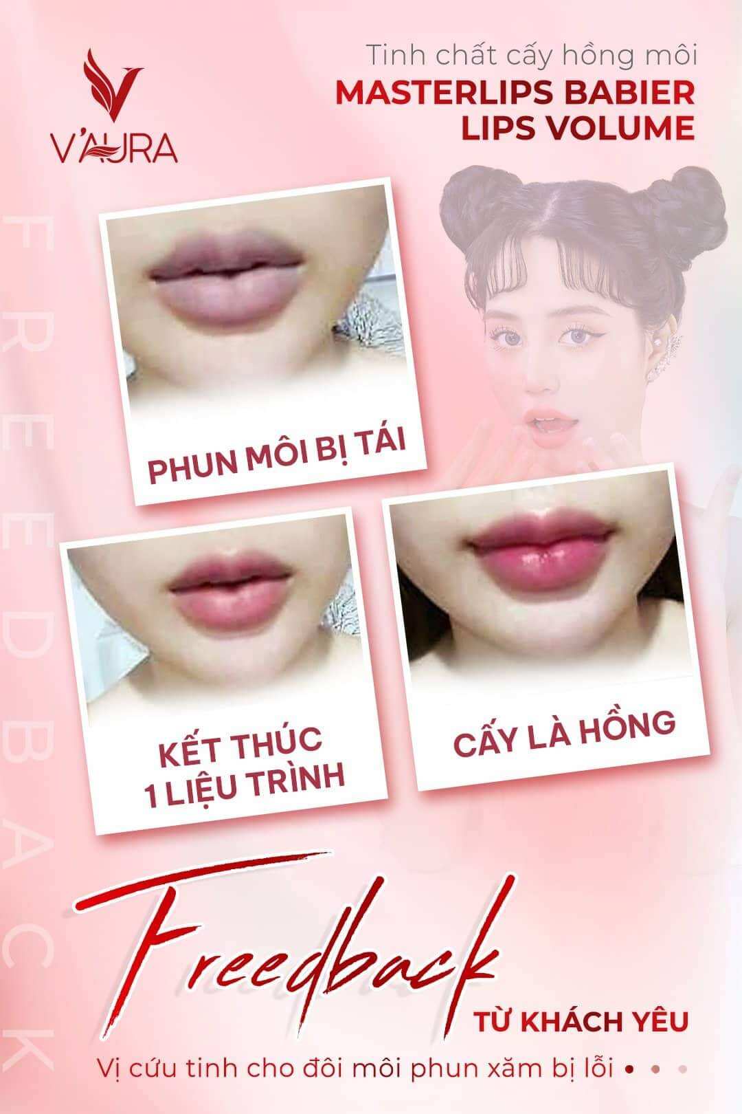 [FreeshipMAX] [mẫu mới] Tinh chất cấy màu môi Vaura Babier Lips Volume V3 Extra X9