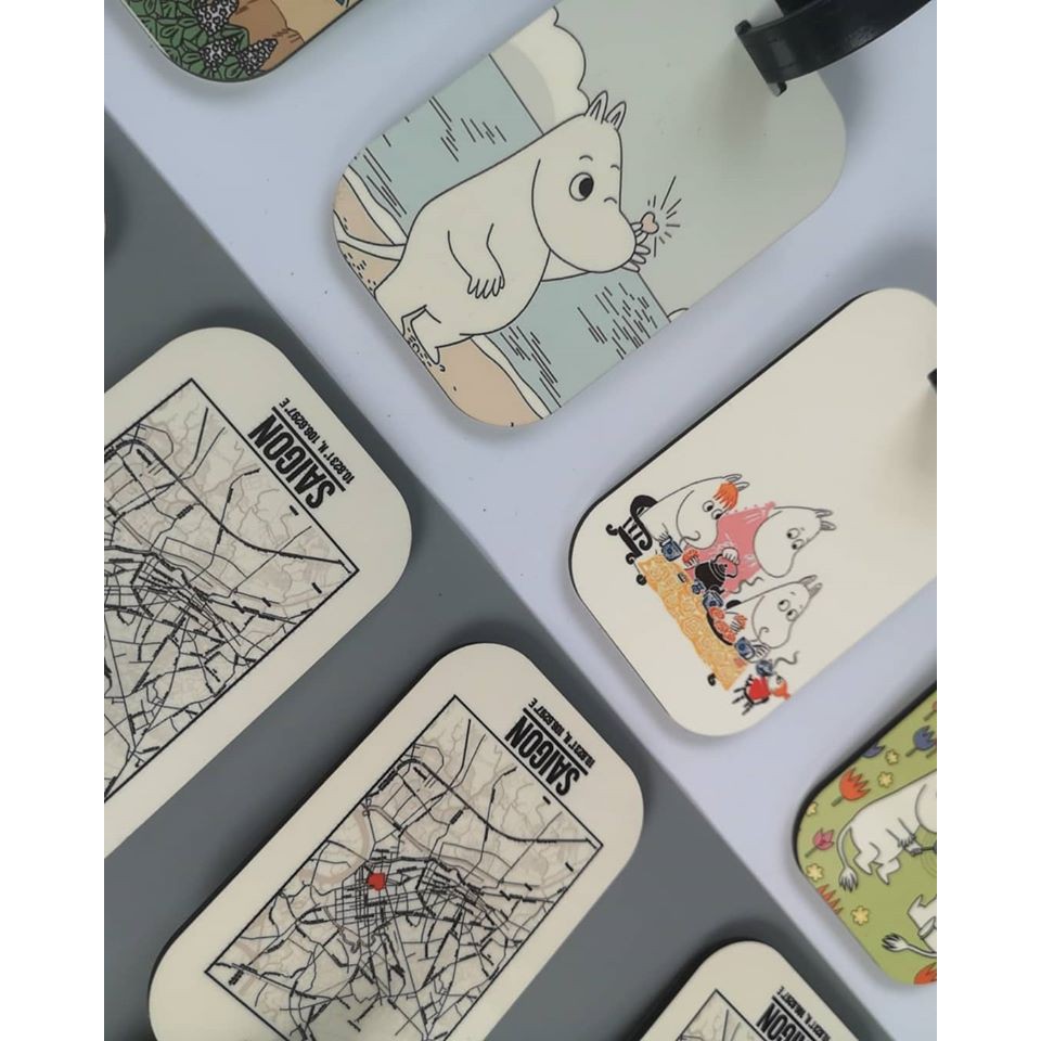 Tag hành lý travel tag in hình moomin.