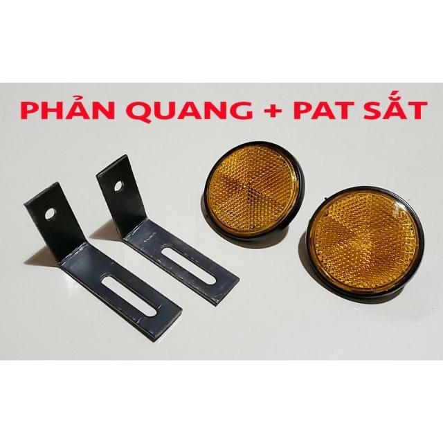 Bộ mắt mèo phản quang kèm pat sắt sau