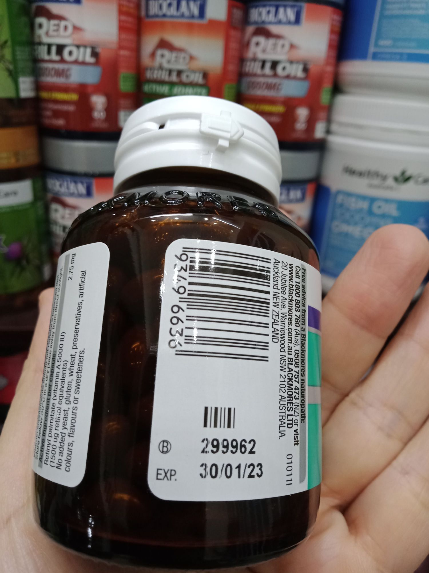 Vitamin A 5000IU 150 viên Blackmores