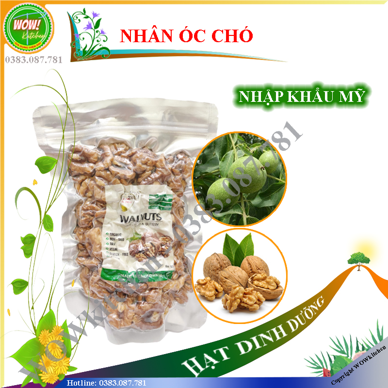 [500g] Nhân hạt óc chó - Nhập khẩu Mỹ