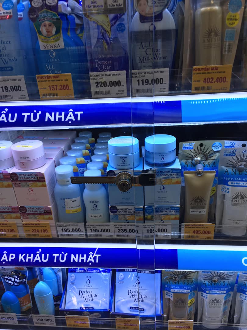[HCM]Khóa tủ kính 2 cánh lùa Xiehe