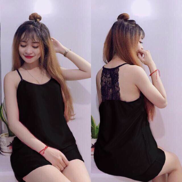 SET BỘ ĐỒ NGỦ NỮ 2 DÂY PHI LỤA NỮ CỰC HOT