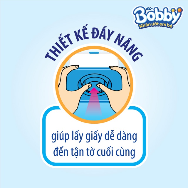Khăn Ướt Không Hương Bobby 100 Tờ