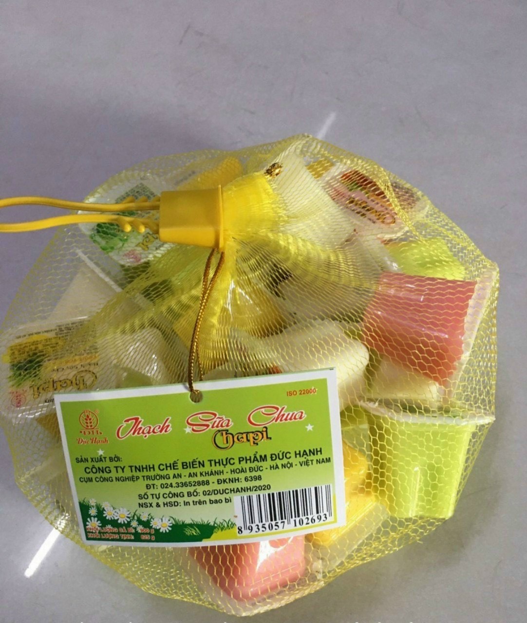 1 Túi Thạch Sữa Chua Chapi  Đức Hạnh Túi Lưới 900g- Hàng Chuẩn Công ty Đức Hạnh-đồ ăn vặt-tết -tết 2022