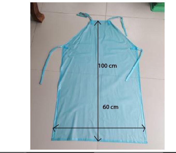 Tạp dề nhựa xanh dương