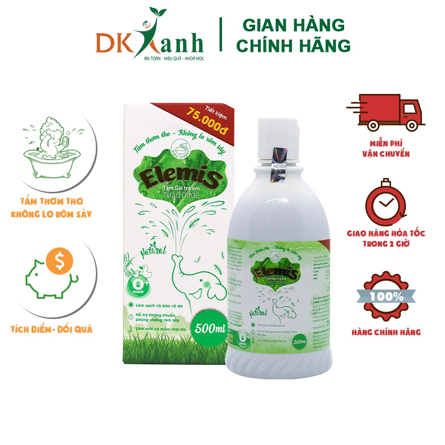 freeship - Nước tắm thảo dược Elemis - DK Pharma - Chai 200ml