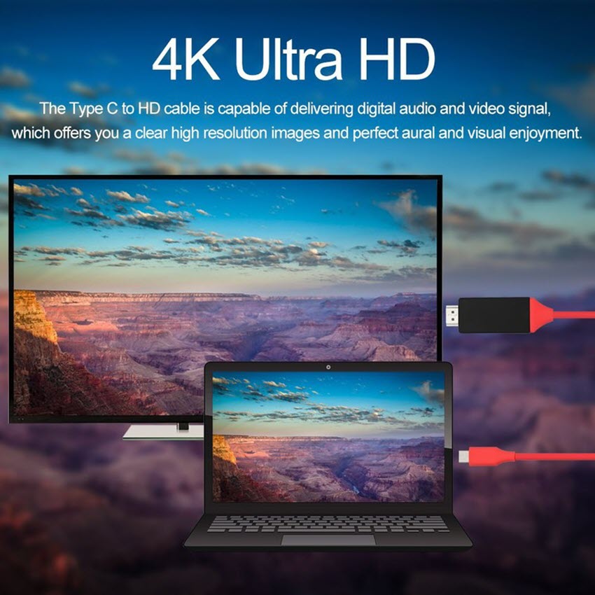 Cáp hdmi cho galaxy S8 và smart phone hỗ trợ cổng usb type C