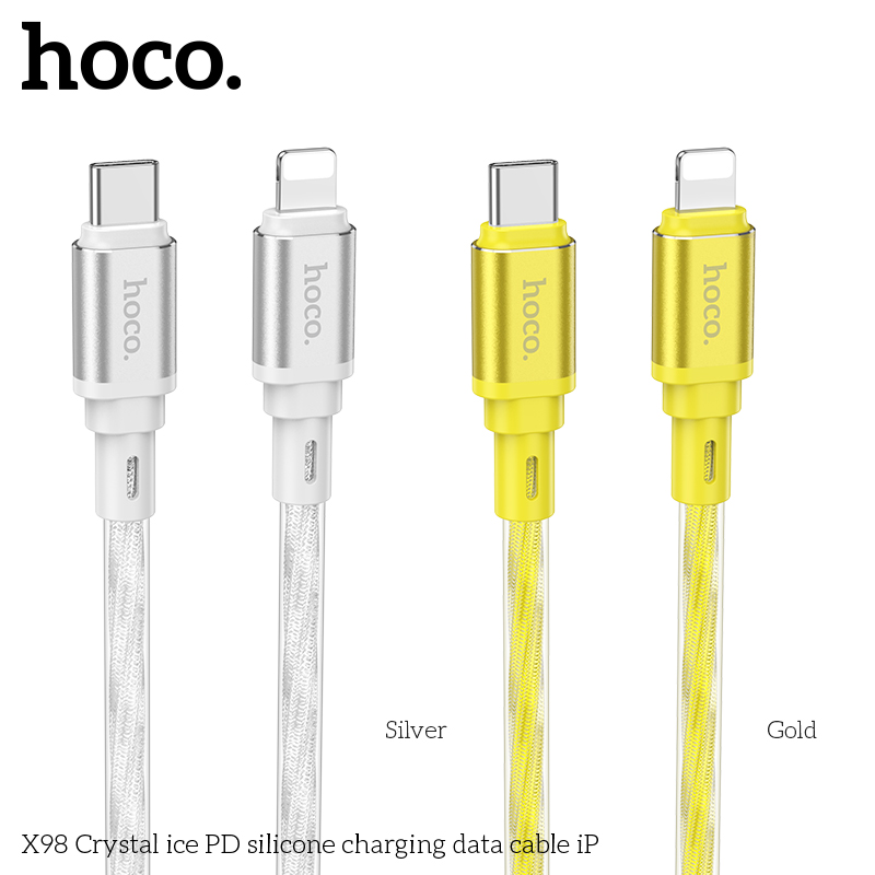 Cáp sạc nhanh hoco x98 cổng lighting / typec / microusb / typec to lighting 20w / typec to typec 60w dài 1m - nhat tin authorised store