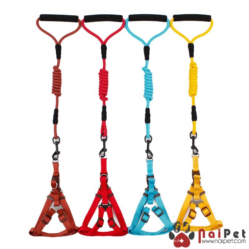 Dây dắt kèm yếm ngực cho chó mèo zichen 120cm ddyn013