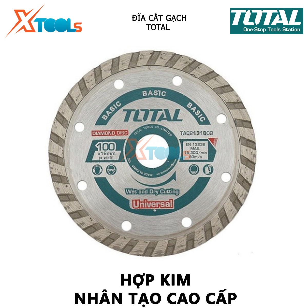 Total mini cutting disc tile width 7.5mm, full size 5-7-9inch, for industrial tile cutting xtools