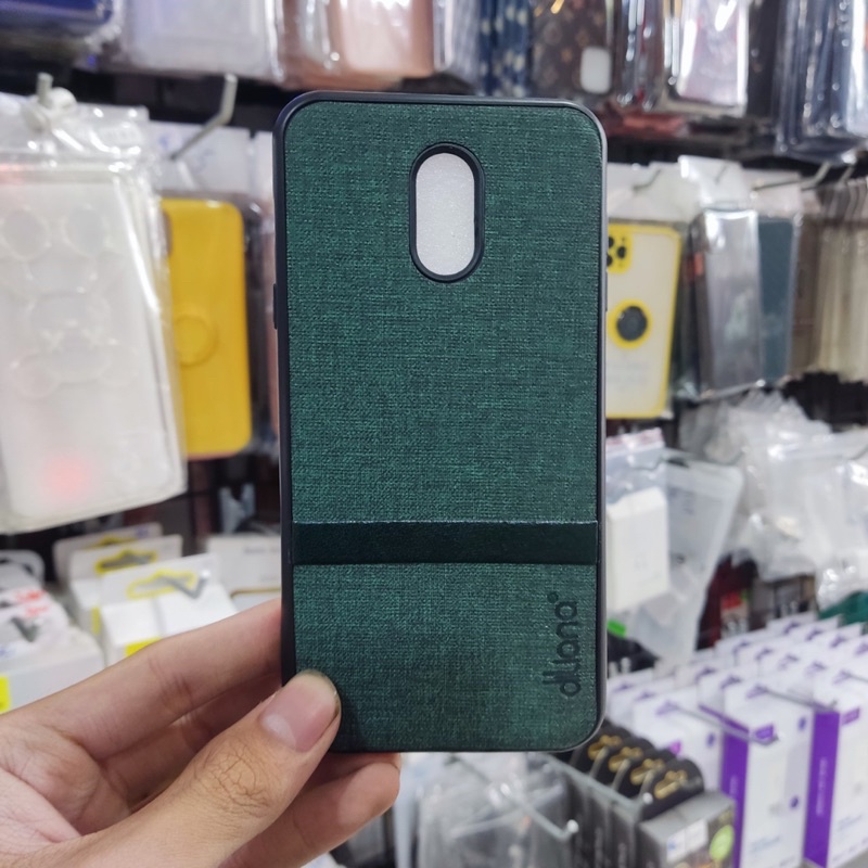 Ốp lưng Samsung J7plus dẻo đen lưng vải