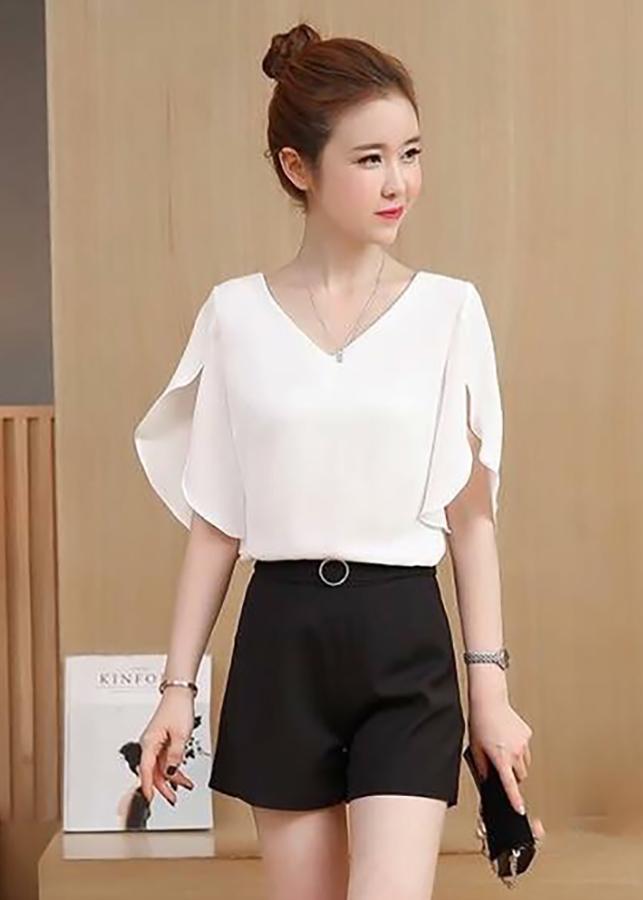 [HCM]Áo Cổ Tim Tay Loe Phong Cách