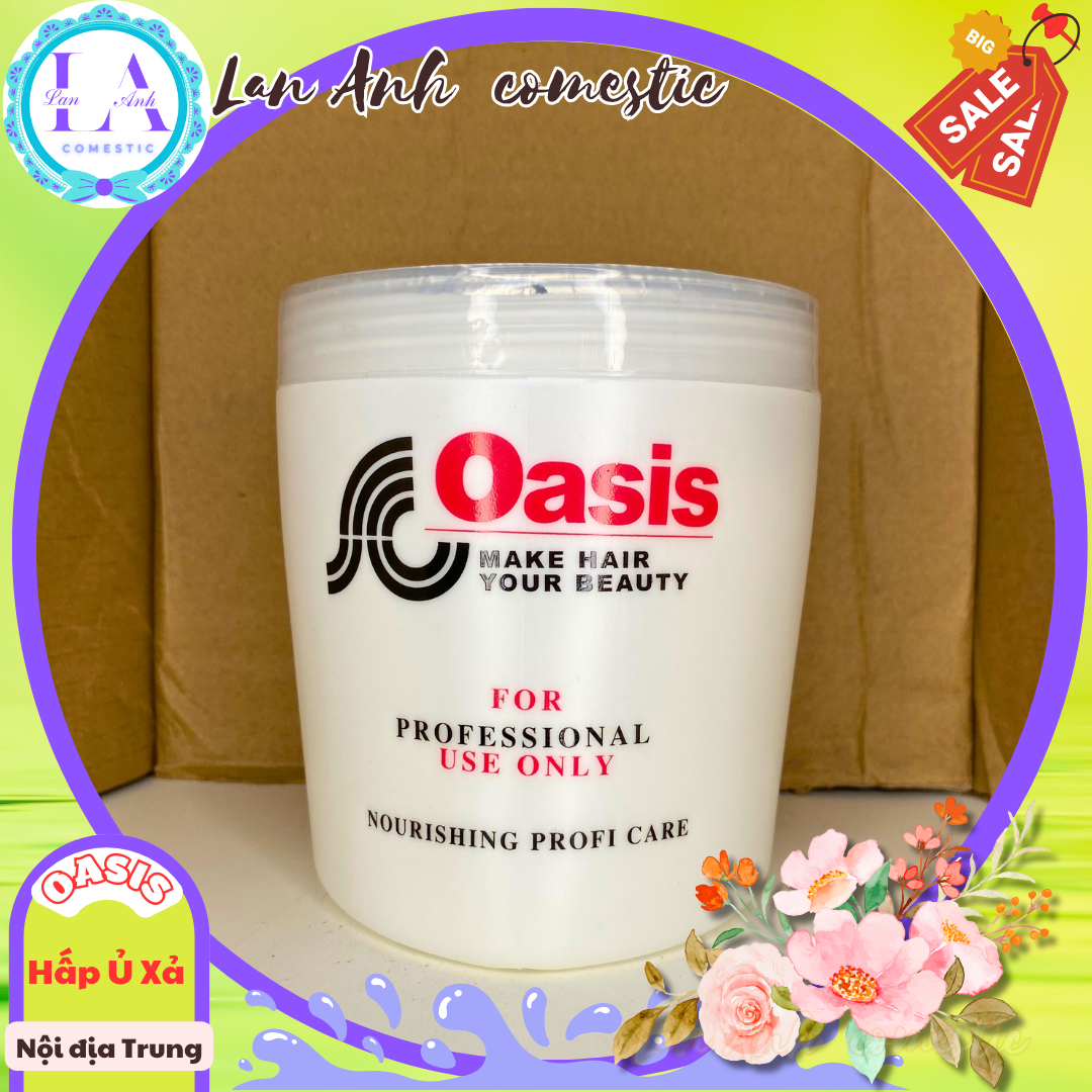 Kem Ủ Tóc Oasis Siêu Mềm Mượt 1000ml Kem Xả Oasis dưỡng tóc mềm mượt thơm lâu Kem Ủ xả tóc hương thơm nước hoa Phục hồi tóc khô sơ Ủ oasis nội địa Trung